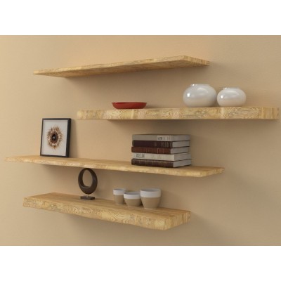 Solid wood shelves irregular edge - Sale online wooden shelves