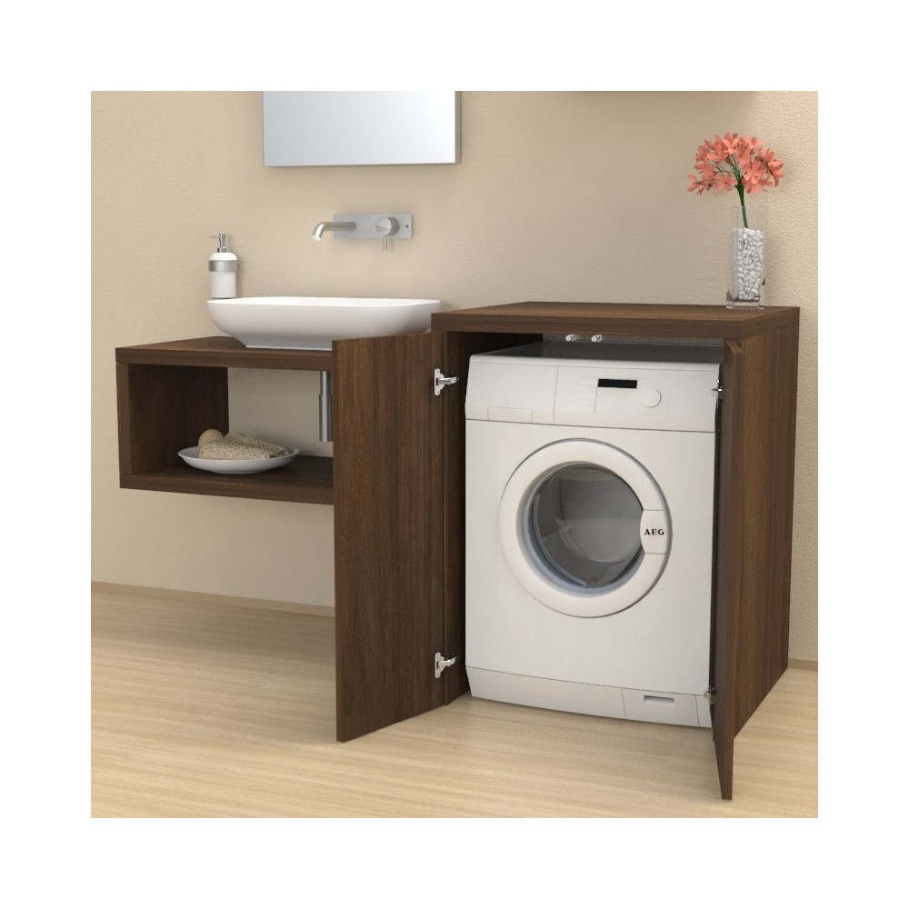 Stoccolma Washing machine cover with doors - Bathroom - Laundry
