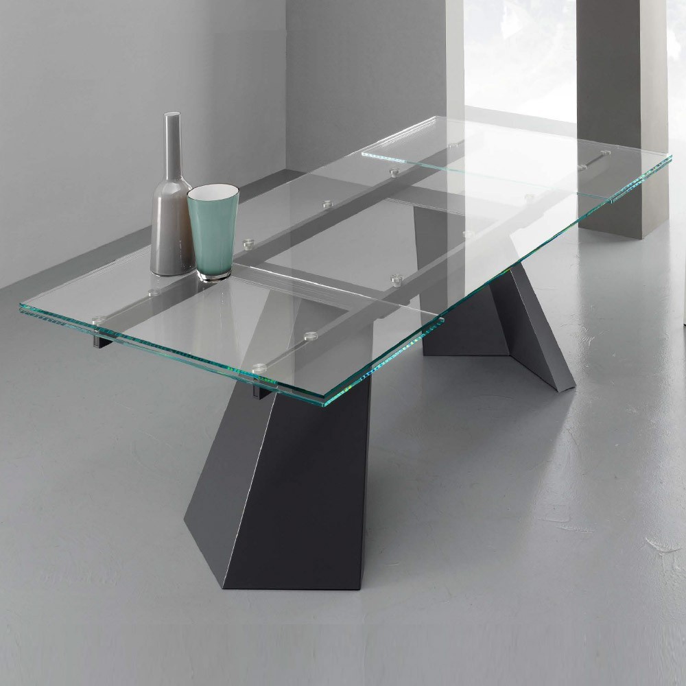 Tavoli da cucina tavolo pechino for Tavolo allungabile vetro trasparente