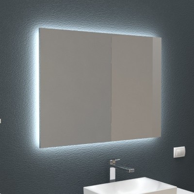 Miroir rétro éclairé pour salle de bain et maison