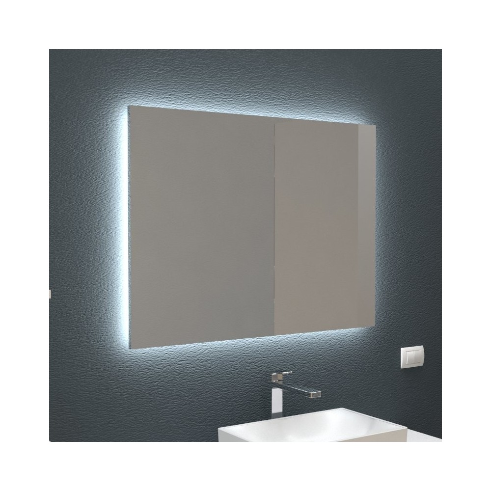 Miroir rétro éclairé pour salle de bain et maison