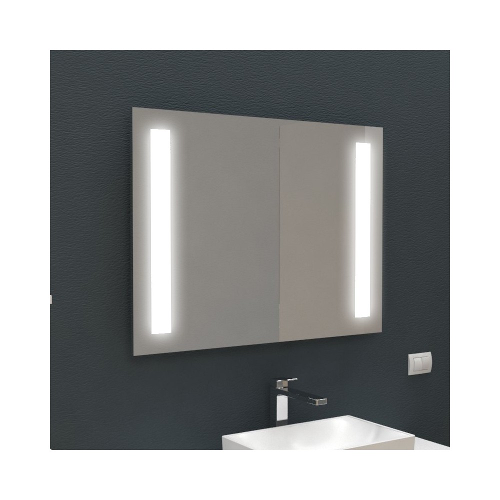 Miroir rétro éclairé Bandes internes LED pour salle de bain